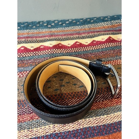 Desanto Made In Italy Black Leather Mens Belt READ BELOW - Picture 3 of 6